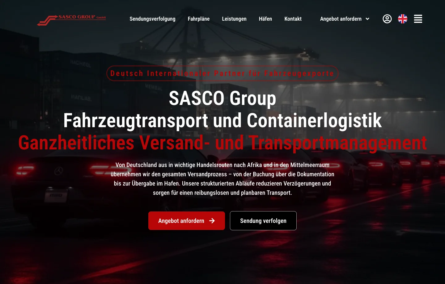 SASCO Group Logistik Website